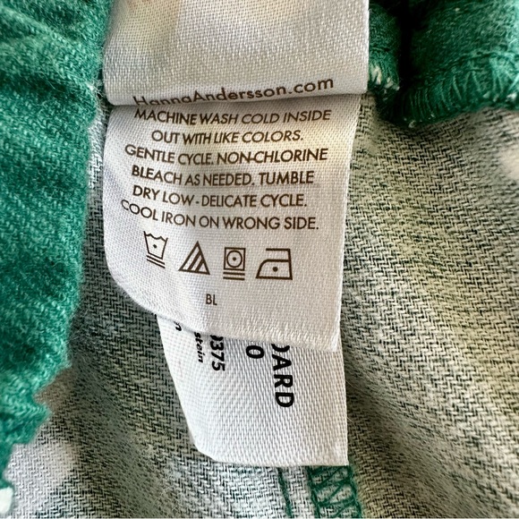 NWOT Hanna Andersson Holiday Festive Flannel Pajama Pants Happy Trees on Green - Picture 7 of 9